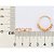 ANEL SKINNY FOLHEADO A OURO CORAÇÕES CRISTAL ROSA CLARO ROMMANEL 513519 - Imagem 3