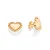 BRINCO CORAÇÃO ABAULADO FOLHEADO A OURO COM ESFERAS. MED 1,20CM ROMMANEL 527475 - Imagem 2