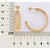 ARGOLA FOLHEADO A OURO ARO TEXTURIZADO. MED 3,40CM ROMMANEL 527426 - Imagem 3