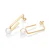 ARGOLA RETANGULAR FOLHEADO A OURO COM PÉROLAS. MED 3,40CM ROMMANEL 527428 - Imagem 2