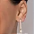ARGOLA RETANGULAR FOLHEADO A OURO COM PÉROLAS. MED 3,40CM ROMMANEL 527428 - Imagem 4