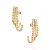 ARGOLA FOLHEADO A OURO 3 FIOS. MED 3,9CM ROMMANEL 527429 - Imagem 1