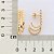 ARGOLA FOLHEADO A OURO 3 FIOS. MED 3,9CM ROMMANEL 527429 - Imagem 3