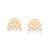 BRINCO ROSTO DE MENINA FOLHEADO A OURO. MED 0,80CM ROMMANEL 527437 - Imagem 2