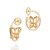 ARGOLA FOLHEADO A OURO COM BORBOLETA. MED 2,7CM ROMMANEL 527441 - Imagem 1