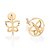 ARGOLA FOLHEADO A OURO COM BORBOLETA. MED 2,7CM ROMMANEL 527441 - Imagem 2