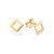 BRINCO QUADRADO VAZADO FOLHEADO A OURO. MED 0,60CM ROMMANEL 527453 - Imagem 1
