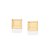 BRINCO QUADRADO FACETADO FOLHEADO A OURO. MED 0,60CM ROMMANEL 527454 - Imagem 2