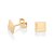 BRINCO QUADRADO FACETADO FOLHEADO A OURO. MED 0,60CM ROMMANEL 527454 - Imagem 1
