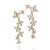 BRINCO PÊNDULO FOLHEADO A OURO COM ZIRCÔNIAS E APLIQUE DE RHODIUM BRANCO. MED 4,9CM ROMMANEL 527461 - Imagem 1