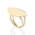 MAXI ANEL ARO DUPLO OVAL FOLHEADO A OURO ROMMANEL 513550 - Imagem 1