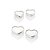 KIT BRINCOS CORAÇÃO LISO PRATA 925 ROMMANEL 820225 - Imagem 3