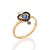ANEL SKINNY RAINHA MÁ FOLHEADO A OURO COM APLIQUE DE RHODIUM NEGRO ROMMANEL 513572 - Imagem 2