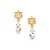 BRINCO FOLHEADO A OURO FLOCO DE NEVE COM ZIRCÔNIAS. MED 1,9CM ROMMANEL 527472 - Imagem 1