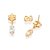 BRINCO FOLHEADO A OURO FLOCO DE NEVE COM ZIRCÔNIAS. MED 1,9CM ROMMANEL 527472 - Imagem 2