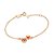 PULSEIRA LOTSO E MORANGO FOLHEADO A OURO COM APLIQUE DE RESINA. MED 16CM ROMMANEL 552191 - Imagem 1