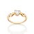 ANEL SKINNY FOLHEADO A OURO CORAÇÕES ABAULADO COM ZIRCÔNIA ROMMANEL 513576 - Imagem 2