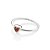 ANEL SOLITÁRIO CORAÇÃO PRATA 925 COM ZIRCÔNIA VERMELHO 810350 - Imagem 2