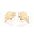 BRINCO FOLHA ONDULADA FOLHEADO A OURO. MED 2,80CM ROMMANEL 527479 - Imagem 1