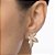 BRINCO FLOR FOLHEADO A OURO COM ZIRCÔNIAS. MED 2,40CM ROMMANEL 527480 - Imagem 4
