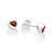 BRINCO SOLITÁRIO PRATA 925 CORAÇÃO COM ZIRCÔNIA VERMELHO. MED 0,60CM ROMMANEL 820258 - Imagem 1