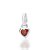 PINGENTE SOLITÁRIO PRATA 925 CORAÇÃO COM ZIRCÔNIA VERMELHO. MED1,2CM ROMMANEL 840225 - Imagem 1