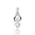 PINGENTE MENINA DE VESTIDO PRATA 925. MED 2CM ROMMANEL 840229 - Imagem 1