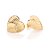 BRINCO FOLHEADO A OURO CORAÇÃO ABAULADO E TEXTURIZADO. MED 2CM ROMMANEL 527492 - Imagem 1