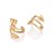 ARGOLA TRIPLA FOLHEADO A OURO COM FLECHA E ZIRCÔNIAS. MED 1,30CM ROMMANEL 527494 - Imagem 2