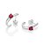 ARGOLA PRATA 925 COM ZIRCÔNIAS ROSACOM BRANCO. MED 2CM ROMMANEL 820267 - Imagem 2