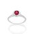 ANEL SOLITÁRIO PRATA 925 COM ZIRCÔNIAS ROSA COM BRANCO ROMMANEL 810334 - Imagem 2