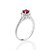 ANEL SOLITÁRIO PRATA 925 COM ZIRCÔNIAS ROSA COM BRANCO ROMMANEL 810334 - Imagem 1