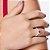 ANEL SOLITÁRIO PRATA 925 COM ZIRCÔNIAS ROSA COM BRANCO ROMMANEL 810334 - Imagem 5