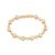 PULSEIRA FOLHEADO A OURO COM ZIRCÔNIAS CORAÇÕES E GOTAS. MED 17CM ROMMANEL 552199 - Imagem 1