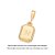 PINGENTE RETANGULAR FOLHEADO A OURO PERSONALIZÁVEL. MED 2,80CM ROMMANEL 542944 - Imagem 2