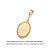 MEDALHA OVAL FOLHEADO A OURO PERSONALIZÁVEL COM ESFERAS. MED 3,30CM ROMMANEL 542946 - Imagem 2