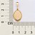 MEDALHA OVAL FOLHEADO A OURO PERSONALIZÁVEL COM ESFERAS. MED 3,30CM ROMMANEL 542946 - Imagem 6