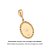 MEDALHA OVAL FOLHEADO A OURO PERSONALIZÁVEL COM ESFERAS. MED 3,30CM ROMMANEL 542946 - Imagem 5
