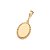 MEDALHA OVAL FOLHEADO A OURO PERSONALIZÁVEL COM ESFERAS. MED 3,30CM ROMMANEL 542946 - Imagem 3
