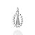 PINGENTE OVAL PRATA 925 NOSSA SENHORA APARECIDA COM ZIRCÔNIAS. MED 2,9CM ROMMANEL 840196 - Imagem 1