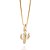 PINGENTE FOLHEADO A OURO CACTO MANDACARU COM ZIRCÔNIAS. MED 2CM ROMMANEL 542947 - Imagem 2