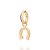 PINGENTE FERRADURA FOLHEADO A OURO. MED 1,50CM ROMMANEL 542953 - Imagem 1