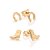 KIT BRINCOS BOTA E FERRADURA FOLHEADO A OURO ROMMANEL 527501 - Imagem 1