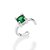 PIERCING DE PRESSÃO PRATA 925 COM ZIRCÔNIA VERDE. MED 1,10CM ROMMANEL 820263 - Imagem 1