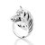 ANEL PRATA 925 COM CABEÇA DE CAVALO 3D ROMMANEL 810357 - Imagem 2