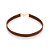 CHOKER DE COURO SINTÉTICO FOLHEADO A OURO COR MARROM. MED 33/37CM ROMMANEL 532590 - Imagem 1