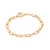 PULSEIRA ELOS CADEADO FOLHEADO A OURO. MED 20CM ROMMANEL 552198 - Imagem 1
