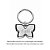 CHAVEIRO BORBOLETA PERSONALIZÁVEL EM AÇO. MED 5,5CM ROMMANEL 260005 - Imagem 1