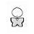 CHAVEIRO BORBOLETA PERSONALIZÁVEL EM AÇO. MED 5,5CM ROMMANEL 260005 - Imagem 2