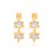 ARGOLA ESTRELAS FOLHEADO A OURO COM APLIQUE DE RHODIUM. MED 1,5CM ROMMANEL 522327 - Imagem 2